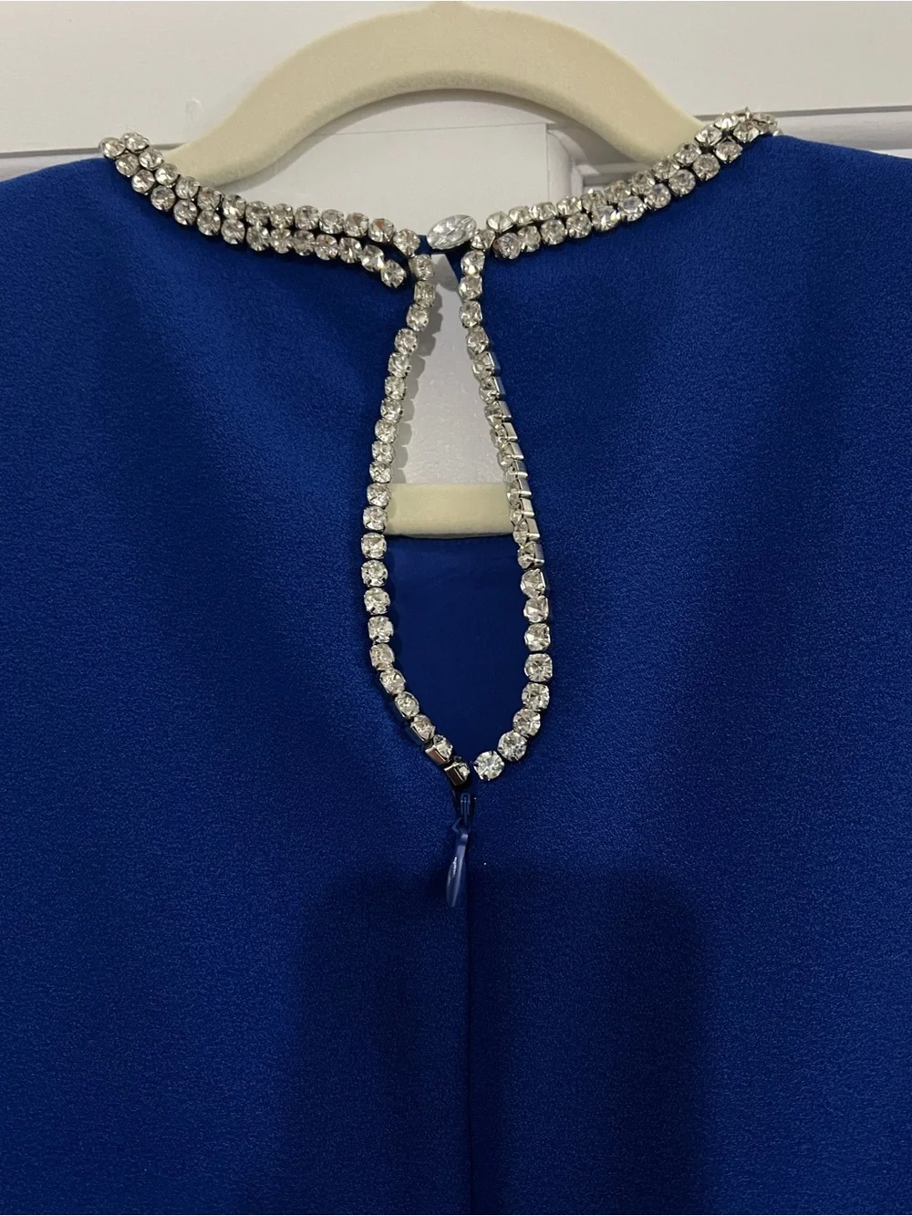Tahari ASL Cobalt Blue Long-Sleeve Mini Dress - Picture 8 of 8